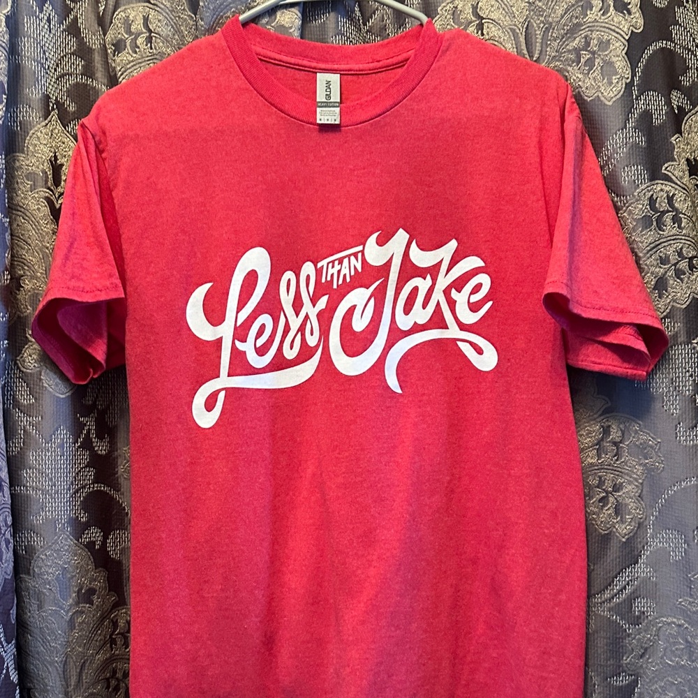 Less Than Jake Gildan Red Heavy Cotton T-Shirt